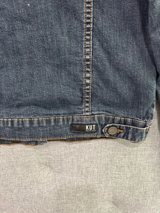 KUT Helena Denim Jacket Large Cropped Stretch Jean Jacket - Picture 8 of 12